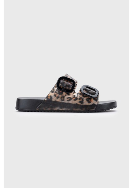 Habana Brillo Leo Kadın Siyah Leopar Desenli Terlik S10336-002