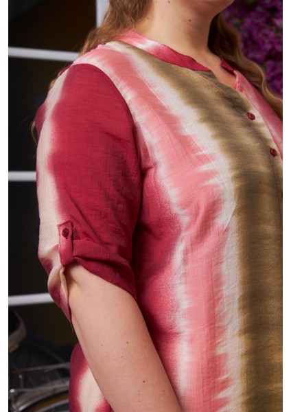 Batik Desen Büyük Beden Gömlek modelleri