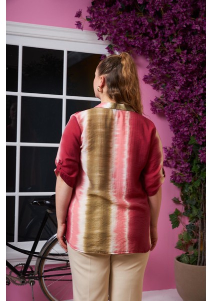 Batik Desen Büyük Beden Gömlek fırsatları