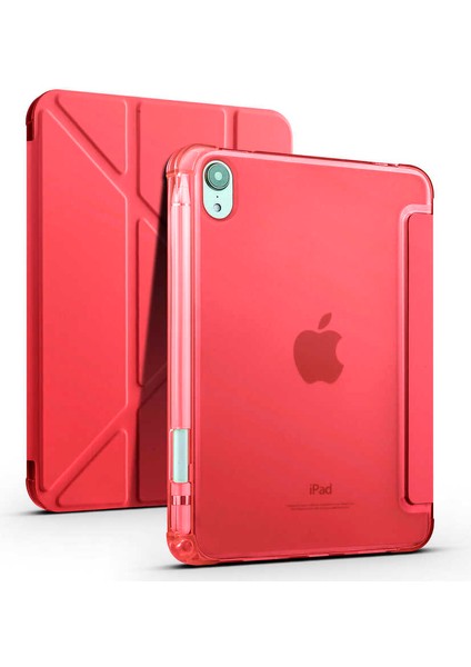 Apple iPad Mini 7 Mini 6 Kılıf Kalem Bölmeli Trifolding Case 2021-2024