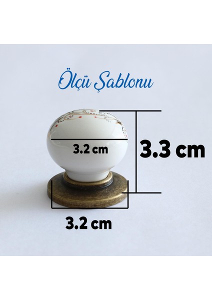 Porselen Kulp Çiçekli Düğme Mobilya Mutfak Dolabı Çekmece Dolap Kulpları Kapak Kulbu fırsatları