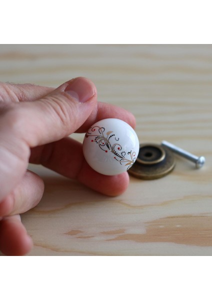 Porselen Kulp Çiçekli Düğme Mobilya Mutfak Dolabı Çekmece Dolap Kulpları Kapak Kulbu indirimleri