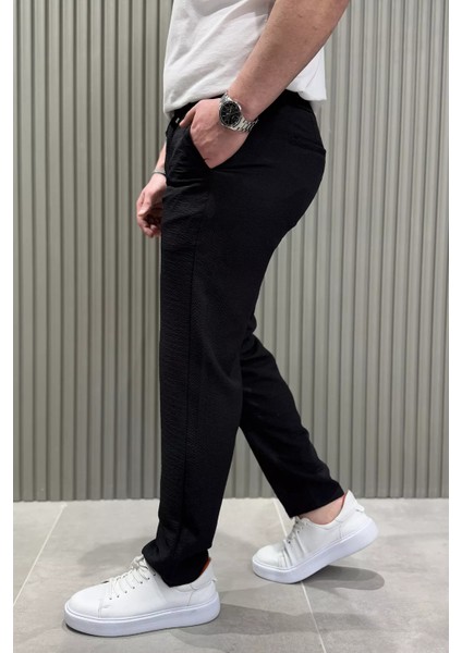 Bel Bağcıklı Düz Paça Erkek Pantolon P-00015198