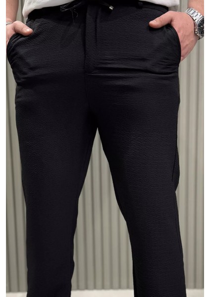 Bel Bağcıklı Düz Paça Erkek Pantolon P-00015198
