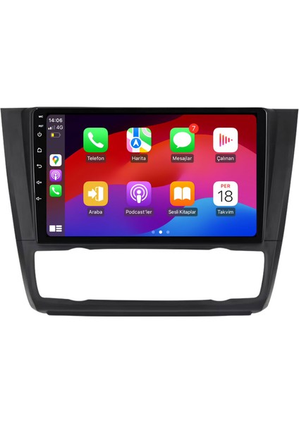 Bmw E87 Araç Multimedya Android Ekran Carplay Double Teyp 2+32 9" 07-11 Dijital Black