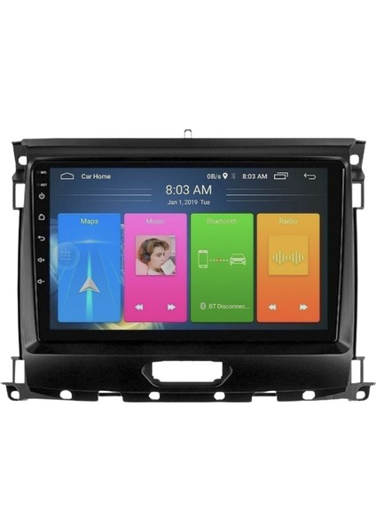 Ford Ranger Araç Multimedya Android Ekran Carplay Navigasyon Double Teyp 2+32 9" 15-20 Black