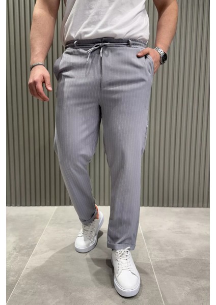 Çizgili Duble Paça Erkek Pantolon P-00015199