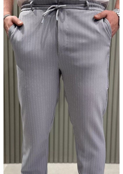 Çizgili Duble Paça Erkek Pantolon P-00015199