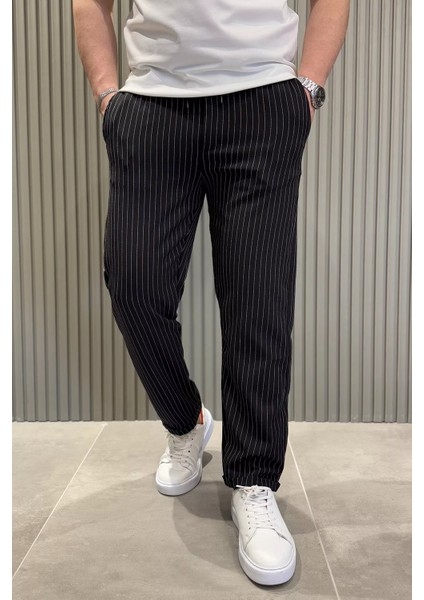 Çizgili Duble Paça Erkek Pantolon P-00015199