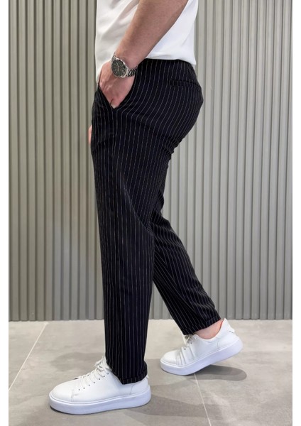 Çizgili Duble Paça Erkek Pantolon P-00015199