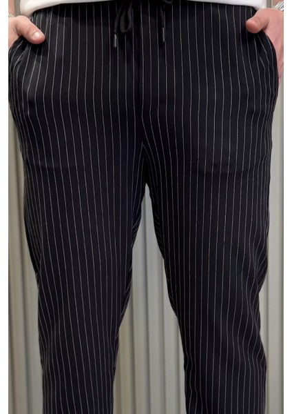 Çizgili Duble Paça Erkek Pantolon P-00015199