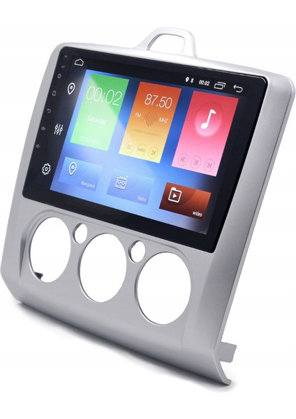 Ford Focus 2 Araç Multimedya Android Ekran Carplay Navigasyon Double Teyp 2+32 9" 05-11 Silver