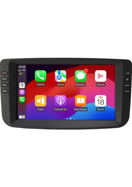 Fiat Linea Araç Multimedya Android Ekran Carplay Navigasyon Double Teyp 2+32 9" 12-15 Black