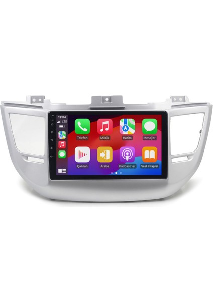 Hyundai Tucson Araç Multimedya Android Ekran Carplay Double Teyp 2+32 9" 15-17 Silver modelleri