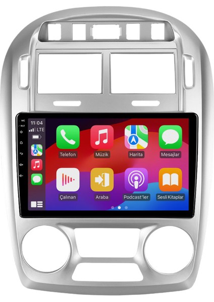 Kia Cerato Araç Multimedya Android Ekran Carplay Double Teyp 2+32 9" 04-06 Silver Htb