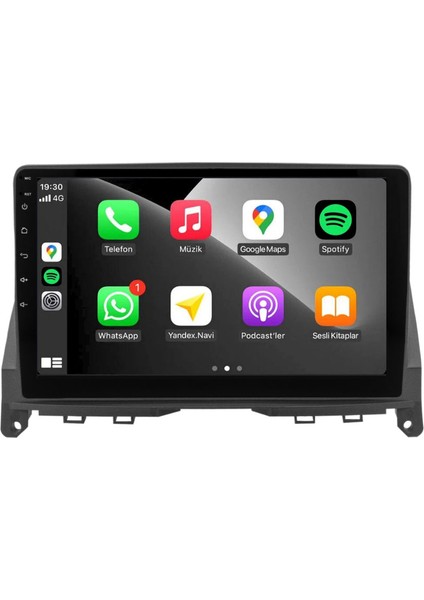 Mercedes W204 Araç Multimedya Android Ekran Carplay Navigasyon Double Teyp 2+32 9" 06-11 Black
