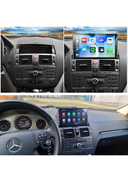 Mercedes W204 Araç Multimedya Android Ekran Carplay Navigasyon Double Teyp 2+32 9" 06-11 Black
