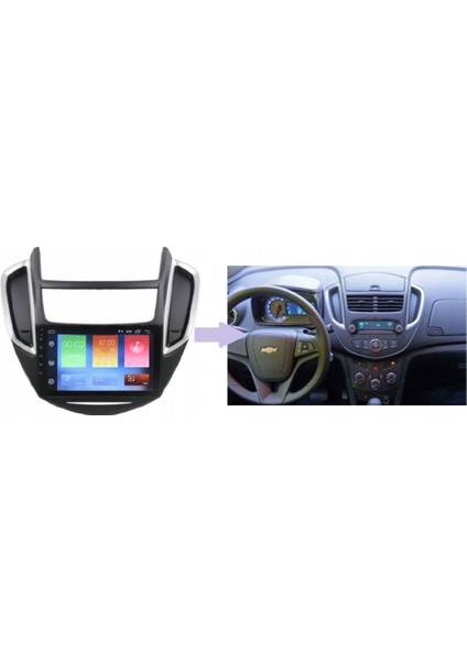 Chevrolet Trax Araç Multimedya Android Ekran Carplay Double Teyp 2+32 9" 13-14 Black