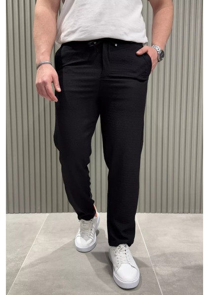 Bel Bağcıklı Düz Paça Erkek Pantolon P-00015198