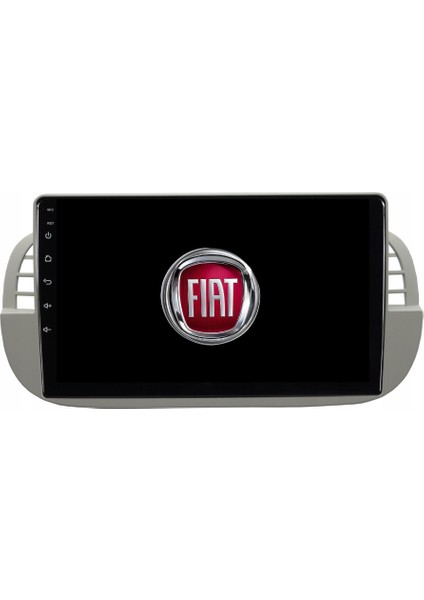 Fiat 500 Araç Multimedya Android Ekran Carplay Navigasyon Double Teyp 2+32 9" 08-15 White