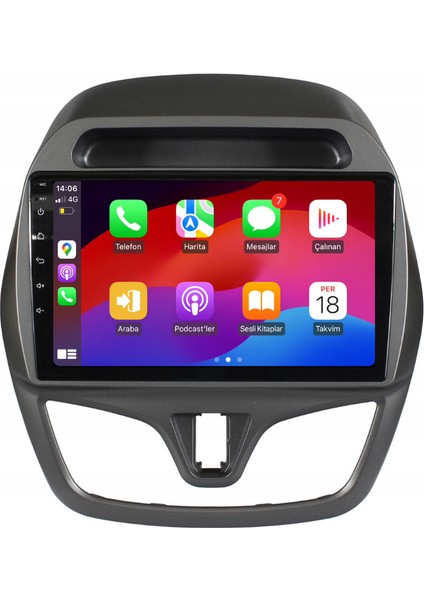 Chevrolet Spark Araç Multimedya Android Ekran Carplay Navigasyon Double Teyp 2+32 9" 15-18 Gri