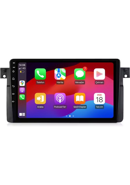 Bmw E46 Araç Multimedya Android Ekran Carplay Navigasyon Cihazı Double Teyp 2+32 9" 98-05 Black fiyatları