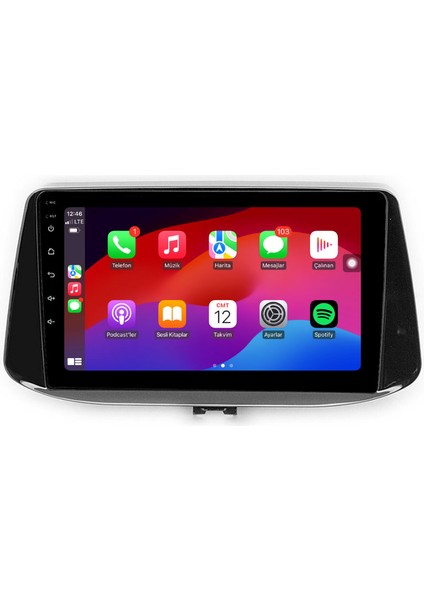 Hyundai I30 Araç Multimedya Android Ekran Carplay Double Teyp Navigasyon 2+32 9" 17-19 P.black