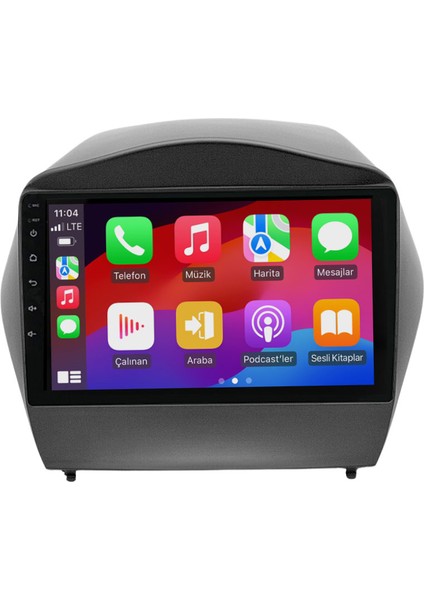 Hyundai IX35 Araç Multimedya Android Ekran Carplay Navigasyon Double Teyp 2+32 9" 10-15 Black