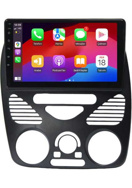 Fiat Siena Araç Multimedya Android Ekran Carplay Navigasyon Double Teyp 2+32 9" 96-04 Black