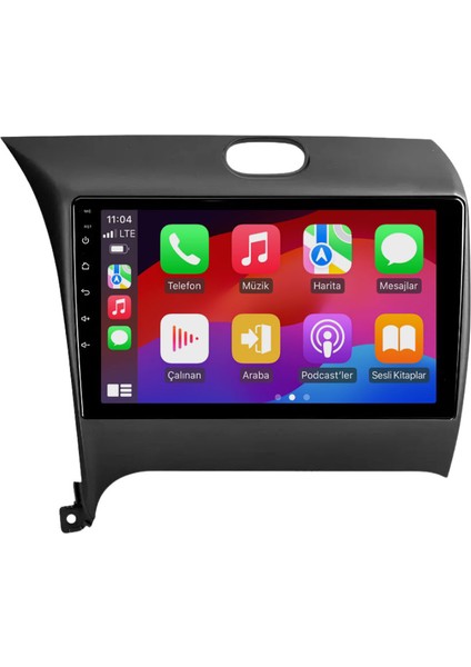 Kia K3 Araç Multimedya Android Ekran Carplay Navigasyon Cihazı Double Teyp 2+32 9" 13-17 Black