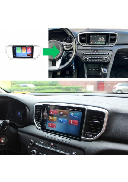 Kia Sportage Araç Multimedya Android Ekran Carplay Navigasyon Double Teyp 2+32 9" 19-21 Silver indirimleri