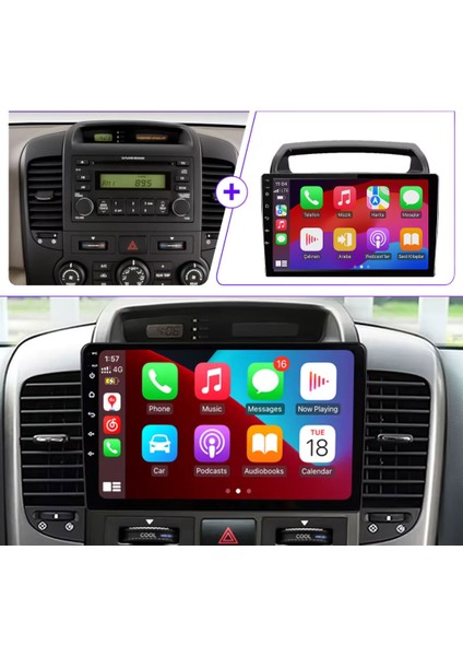 Kia Carnival Vq Araç Multimedya Android Ekran Carplay Double Teyp 2+32 9" 07-09 Black