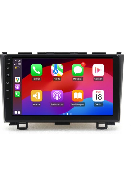 Honda Crv Araç Multimedya Android Ekran Carplay Navigasyon Double Teyp 2+32 9" 07-12 Black