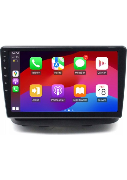 Fiat Doblo Araç Multimedya Android Ekran Carplay Navigasyon Double Teyp 2+32 9" 05-10 Black