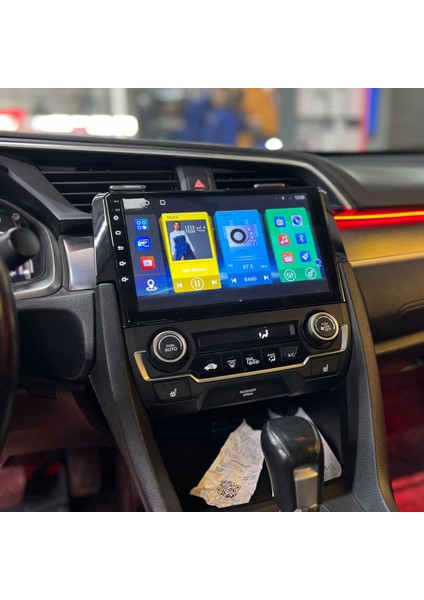 Honda Civic Fc5 Araç Multimedya Android Ekran Carplay Double Teyp 2+32 9" 16-20 P.black