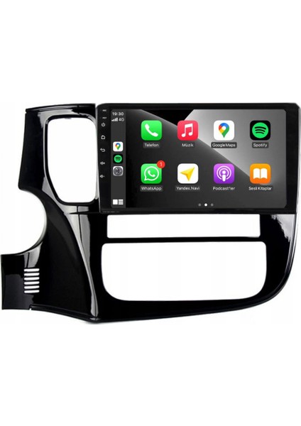 Mitsubishi Outlander Araç Multimedya Android Ekran Carplay Navigasyon 2+32 9" 13-20 P.black