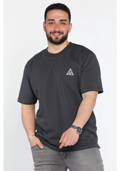 Erkek Bisiklet Yaka Baskılı Tişört P-00015320