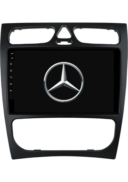 Mercedes C Class C180 (W203-W209) Araç Multimedya Android Ekran Carplay 2+32 9" 00-04 Black