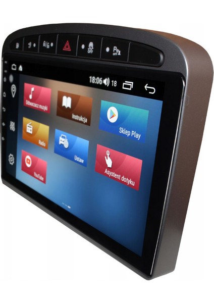 Peugeot 308-408 Araç Multimedya Android Ekran Carplay Navigasyon Double Teyp 2+32 9" 08-13 Gri