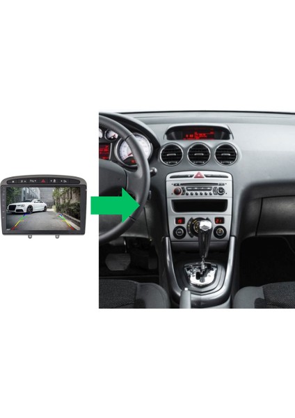 Peugeot 308-408 Araç Multimedya Android Ekran Carplay Navigasyon Double Teyp 2+32 9" 08-13 Gri