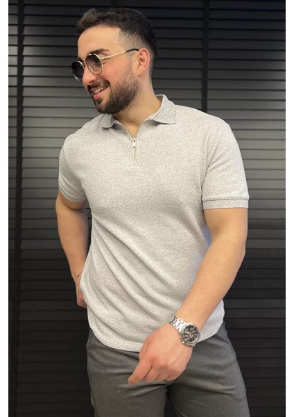 Erkek Polo Yaka Yarım Fermuarlı Tişört P-00015328 fiyatları