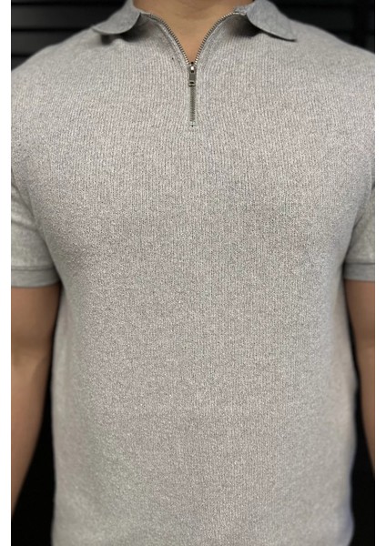 Erkek Polo Yaka Yarım Fermuarlı Tişört P-00015328 fırsatları