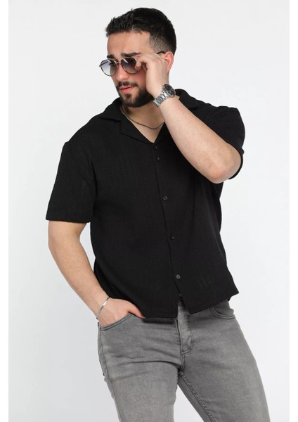 Erkek Ajurlu Devrik Yaka Gömlek
