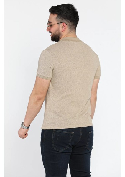 Erkek Polo Yaka Yarım Fermuarlı Tişört P-00015328 modelleri