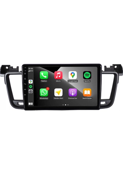 Peugeot 508 Araç Multimedya Android Ekran Carplay Navigasyon Double Teyp 2+32 9" 12-18 Black