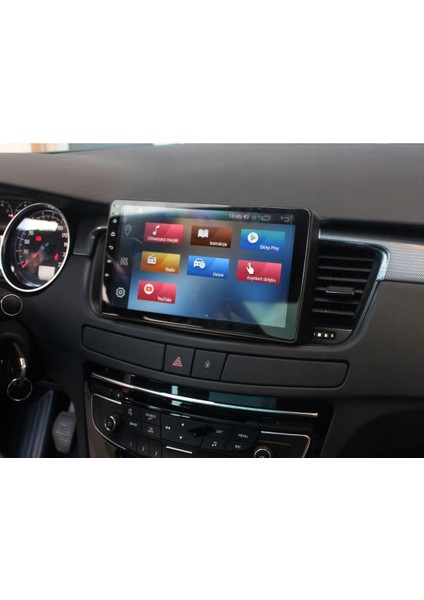 Peugeot 508 Araç Multimedya Android Ekran Carplay Navigasyon Double Teyp 2+32 9" 12-18 Black
