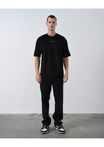 Freedom Kadife Oversize Unisex T-Shirt fırsatları