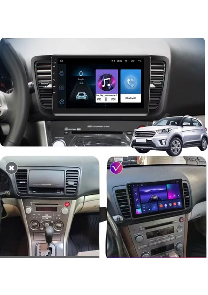 Subaru Outback / Legacy Araç Multimedya Android Ekran Carplay Double Teyp 2+32 9" 03-09 Black