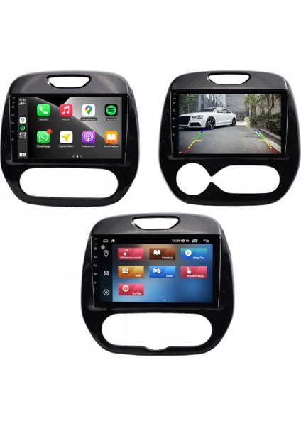 Renault Captur Araç Multimedya Android Ekran Carplay Double Teyp 2+32 9" 13-19 P.black