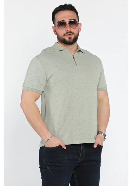 Erkek Polo Yaka Yarım Fermuarlı Tişört P-00015328 fiyatları